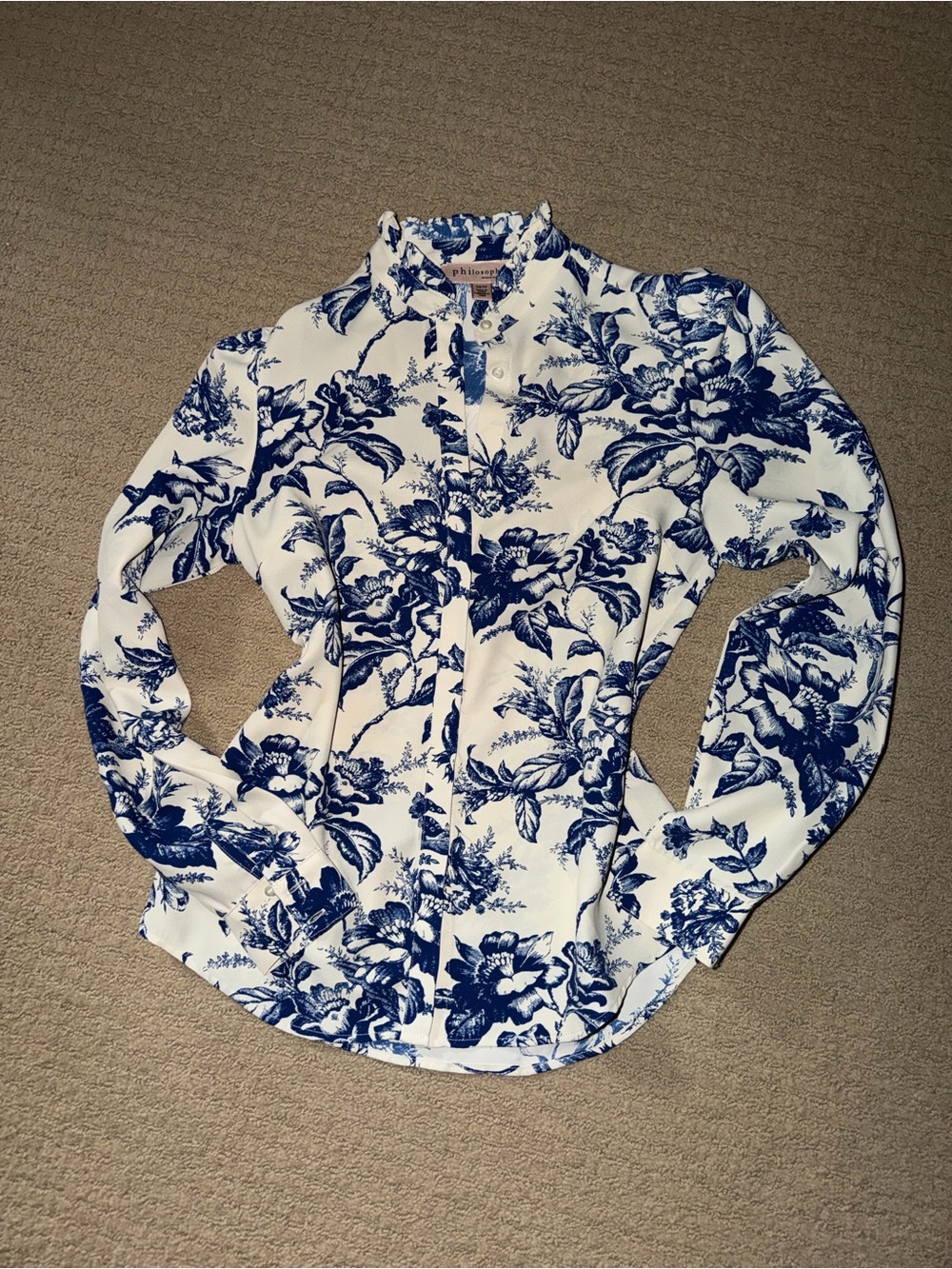 Philosophy Blue Floral Button-Down Shirt